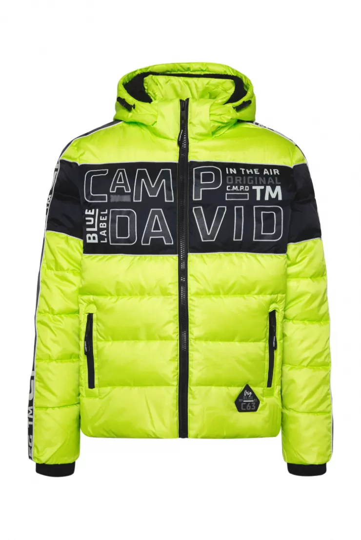 CAMP DAVID & SOCCX Winterjacke mit Colour-Blocking und Logo-Design neon kiwi neonkiwi Cheap