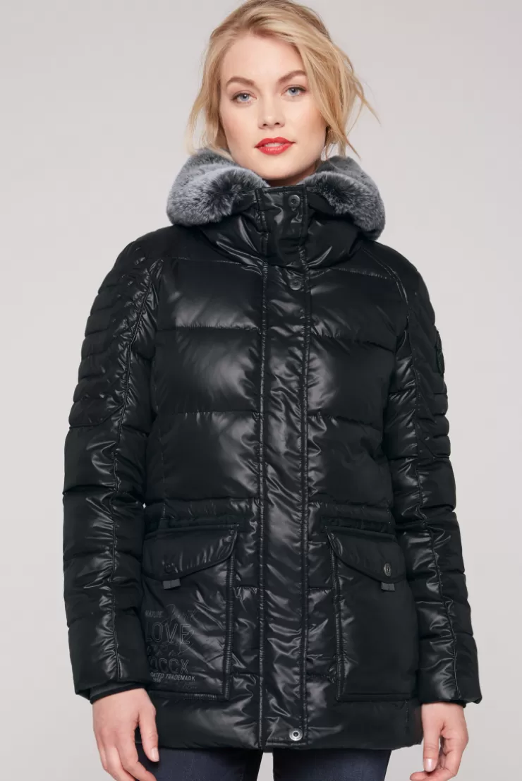 CAMP DAVID & SOCCX Winterjacke mit hohem Kragen und Steppmuster black New