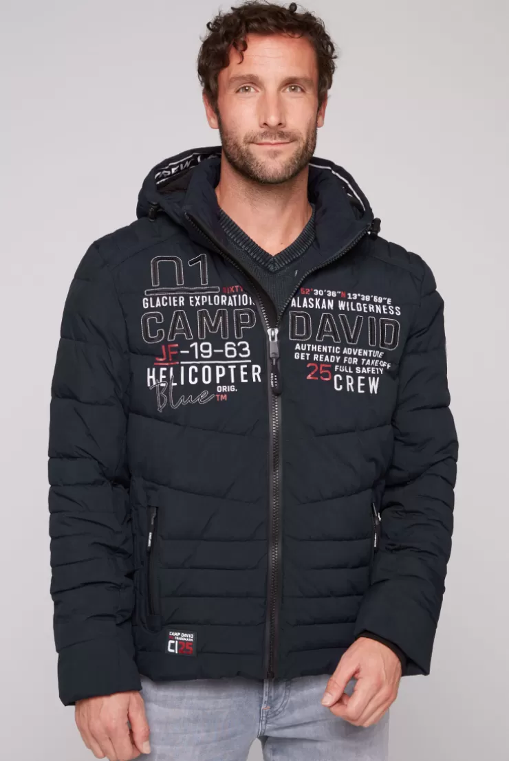 CAMP DAVID & SOCCX Winterjacke mit Kapuze im Ski-Design blue navy bluenavy Fashion