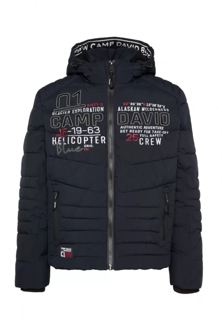 CAMP DAVID & SOCCX Winterjacke mit Kapuze im Ski-Design blue navy bluenavy Fashion